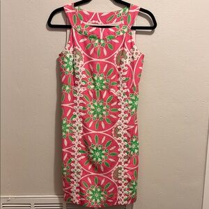 Lilly Pulitzer Pink and Green Geometric Mini Dress